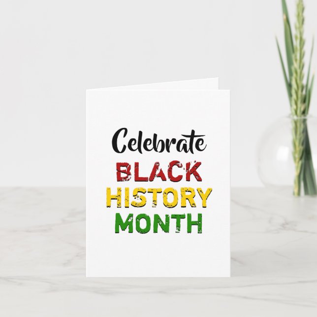 CELEBRATE BLACK HISTORY MONTH Customisable BHM Card (Front)