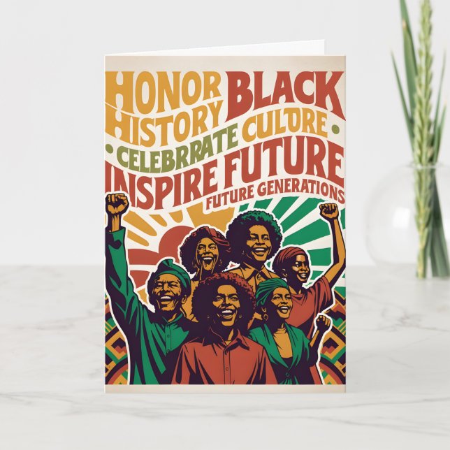 CELEBRATE BLACK HISTORY MONTH Customizable Card (Front)