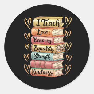 Celebrate Black History Month I Teach Black Histor Classic Round Sticker