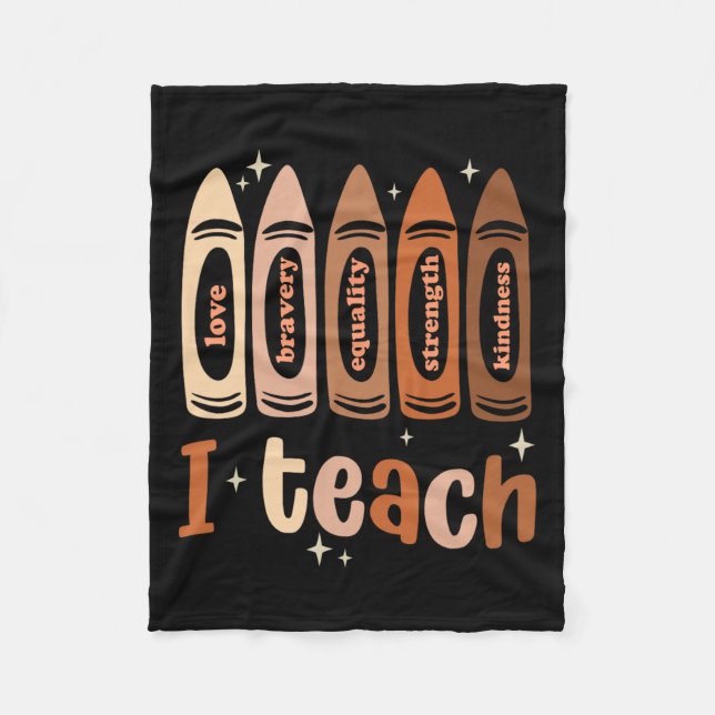 Celebrate Black History Month I Teach Black Histor Fleece Blanket (Front)