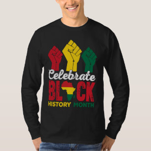 Celebrate Black History Month Melanin Pride Afro W T-Shirt