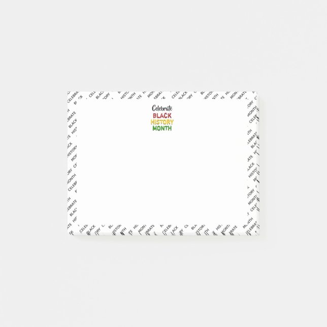 Celebrate Black History Month Post-it Notes (Front)