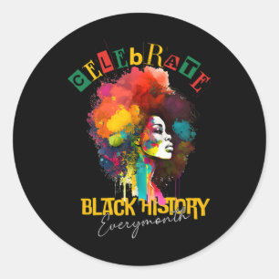 Celebrate Black History Month Street Art Doping Co Classic Round Sticker