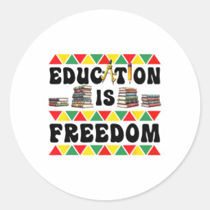 Celebrate Black History Month With Freedom Classic Round Sticker