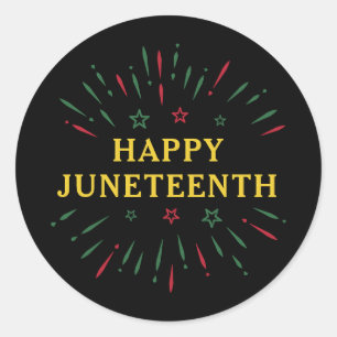 Celebrate Black Independence Day Happy Juneteenth Classic Round Sticker