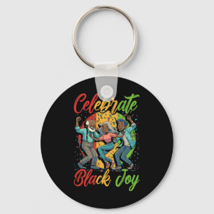 Celebrate Black Juneteenth Joy Black History Indep Key Ring