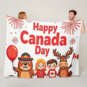 Celebrate Canada Joy Fleece Blanket