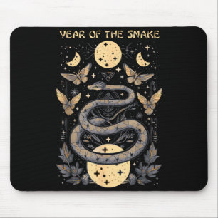 Celebrate Chinese New Year Of The Snake 2025 Moon  Mouse Pad