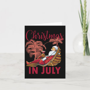 Celebrate Christmas In July Beach Santa Summer Chr Card