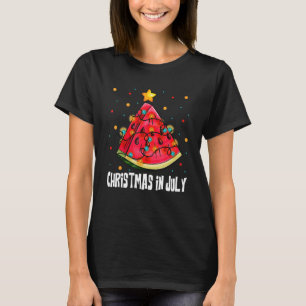 Celebrate Christmas In July Watermelon Christmas L T-Shirt