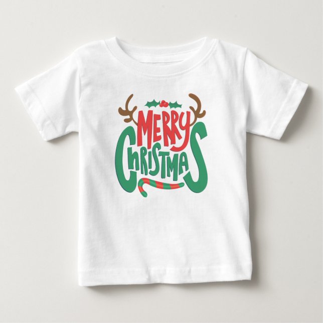 "Celebrate Christmas in Style" Baby T-Shirt (Front)