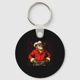 Celebrate Christmas With A Cool Santa Cowboy Style Key Ring