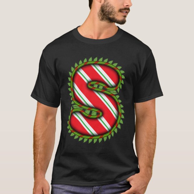 Celebrate Christmas with the letters of your name T-Shirt (Front)
