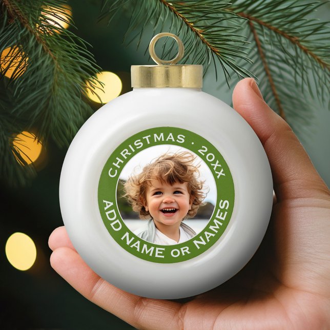 Celebrate Christmas with Your Favourite Photo Ceramic Ball Christmas Ornament (Personalized Photo Ornament)