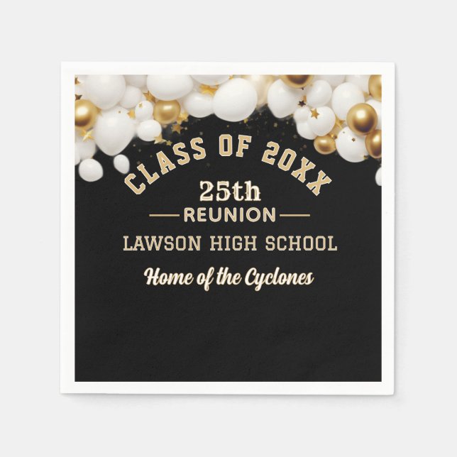 Celebrate! Class Reunion Party  Napkin (Front)