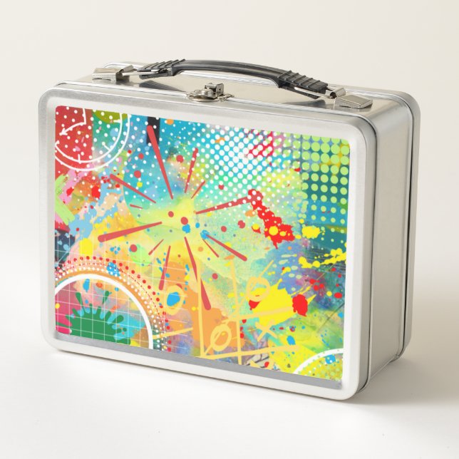 Celebrate Colour Metal Lunch Box (Front)