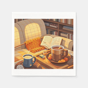 Celebrate cosy nights knitted blanket and warm napkin