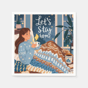 Celebrate cosy nights knitted blanket napkin