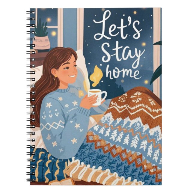 Celebrate cosy nights knitted blanket notebook (Front)