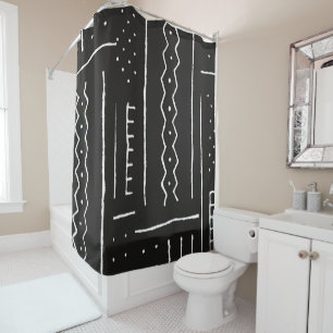 Celebrate Culture in Every Line • Afrocentric Shower Curtain
