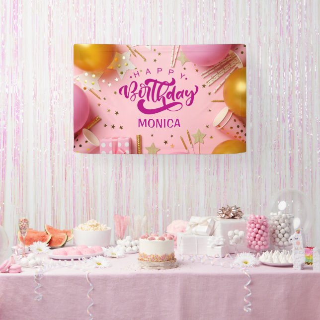 Celebrate! Custom Birthday party  Banner (Party)