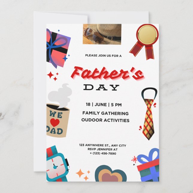 Celebrate Dad: Happy Father's Day Invitation (Front)