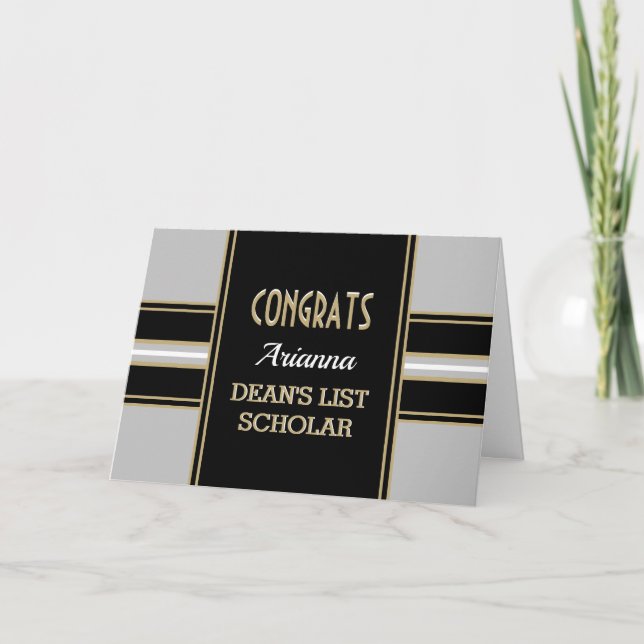 Celebrate! DEAN'S LIST Scholar congrats card (Front)