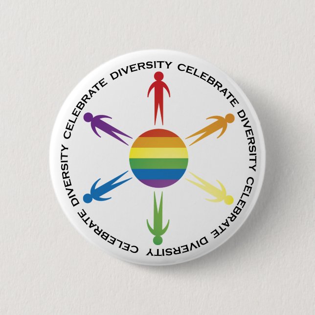 Celebrate Diversity 6 Cm Round Badge (Front)