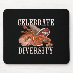 Celebrate Diversity Bbq Meat Smoking Byrbecue Smok Mouse Pad