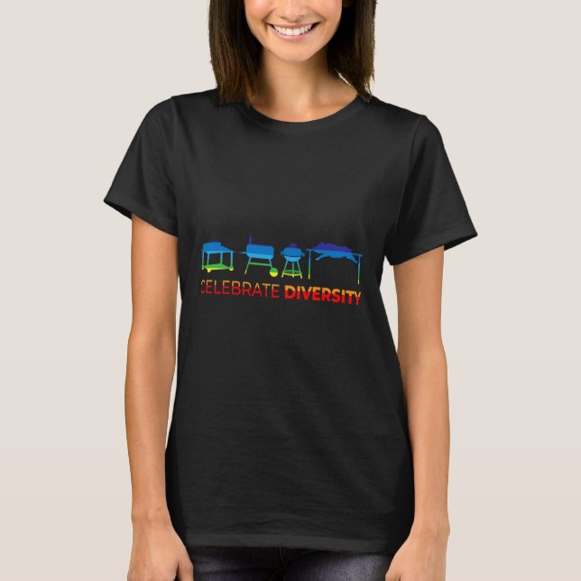 Celebrate Diversity - Bbq  T-Shirt (Front)
