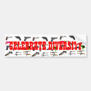 CELEBRATE DIVERSITY BUMPER STICKER