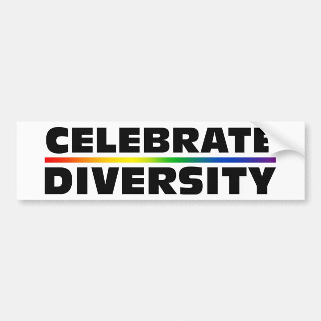 Celebrate Diversity Bumper Sticker (Front)