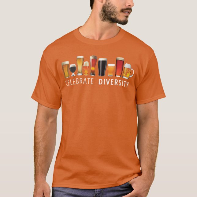 Celebrate Diversity Craft Beer Drinking Longsleeve T-Shirt (Front)