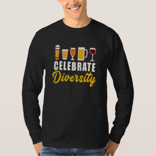 Celebrate Diversity Craft Beer Microbrew Hops  Dad T-Shirt