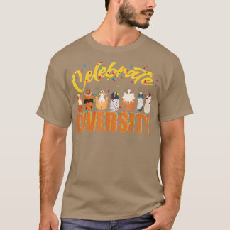 Celebrate Diversity Cute Diversity Environment Gui T-Shirt