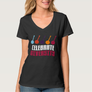 Celebrate Diversity Cute For Banjo Players T-Shirt