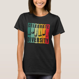 Celebrate Diversity Golf Player Golfing Golfer Gr T-Shirt