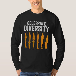 Celebrate Diversity Knife Collecting T-Shirt