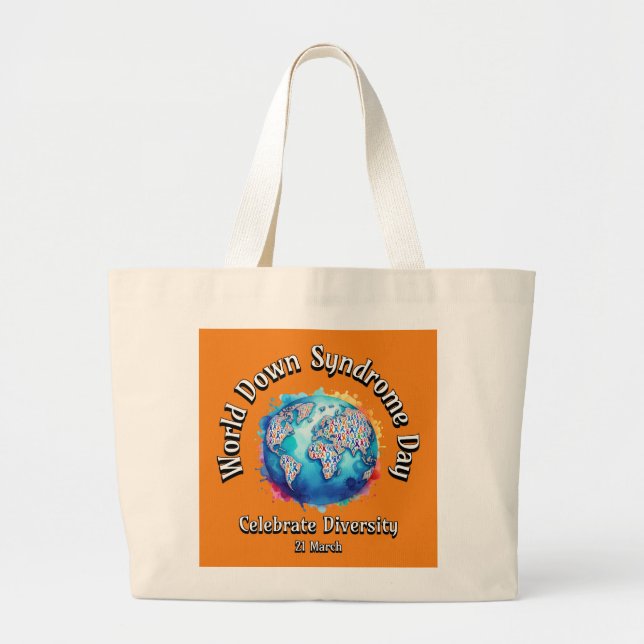 Celebrate Diversity.  Large Tote Bag (Front)