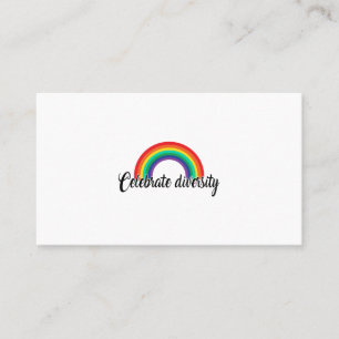 Celebrate Diversity Rainbow Lgbt Business Card