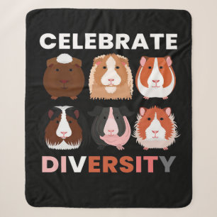 Celebrate Diversity Sweet Guinea Pig Lovers Sherpa Blanket