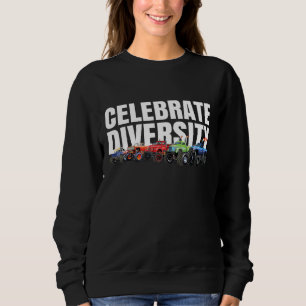 Celebrate Diversity Vintage Racing Types Of Monste Sweatshirt