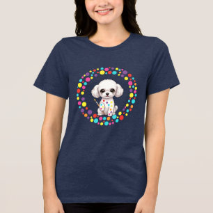 Celebrate Dot Day with My Teacup Poodle  Tri-Blend Shirt