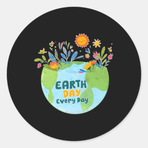Celebrate Earth Day Every Day - Earth Day  Classic Round Sticker
