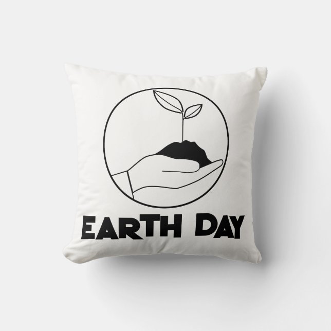 Celebrate Earth Day in style Cushion (Front)
