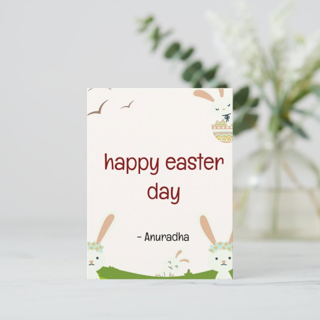 Celebrate Easter: A Day of Joy and Renewal Holiday Postcard (Standing Front)