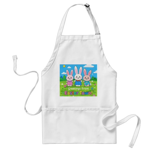 Celebrate Easter Colourful Bunnies  Standard Apron (Front)