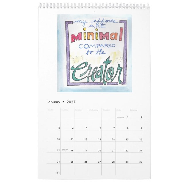 Celebrate Faith Calendar (Jan 2027)