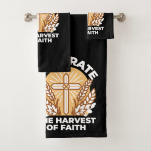 Celebrate Faith with Harvest – Inspirational Art Bath Towel Set