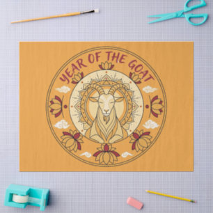Celebrate Fire Goat 2027 Lunar New Year Tissue  Paper